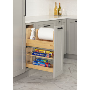 8" "No Wiggle" Soft-close Paper Towel Base Pullout