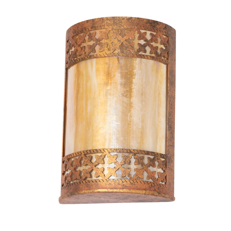 8" Wide Cardiff Wall Sconce, Autumn Leaf, 12" H x 8" W x 3.5" D