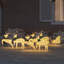 vidaXL LED Reindeers Fabric-208832804