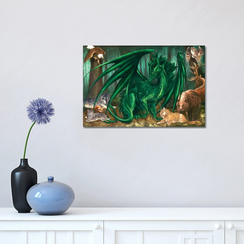 «Lord of the Forest» par Ruth Thompson - peinture sur toile tendue, H 12 po x l 18 po x 1,5 po