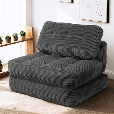 Boneless Folding Sofa Bed,Convertible Sleeper Chair for Adults,Folding Floor Couch with Pillow & Foam Filling for Living Room & Bedroom
