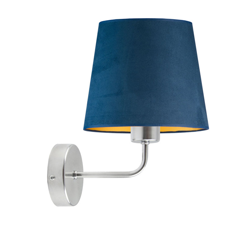 Buhler Armed Sconce, Navy/Gold