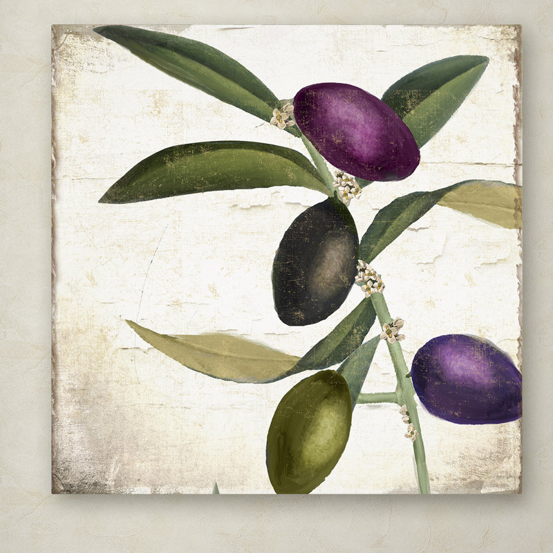 "Jadaya Olive Branch II" par Color Bakery, reproduction d'art sur toile tendue, H 24 po x l 24 po x P 2 po