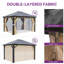 Pavillon de jardin en aluminium avec rideaux-88409146