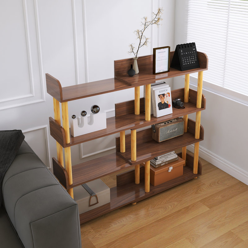 Bibliothèques en bois à 4 niveaux rétractables et rotatifs