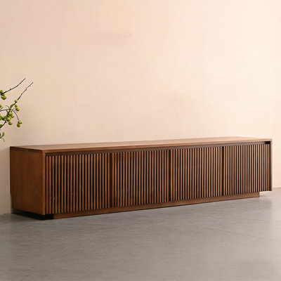Modern Nut-Brown Solid Manufactured Wood TV Stands
