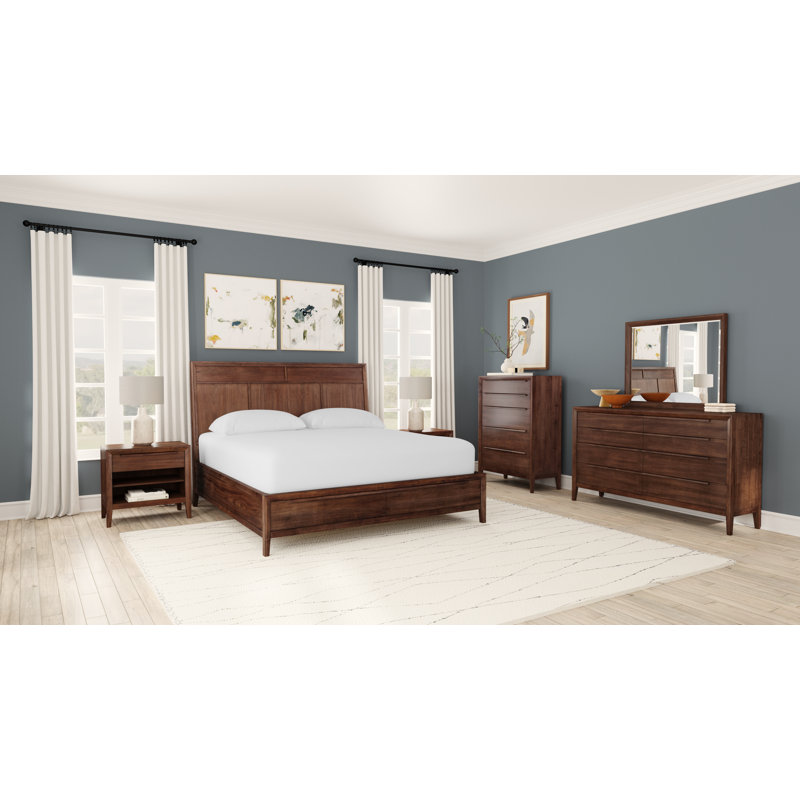 Commode double à 8 tiroirs en noyer de 68 po Ralston