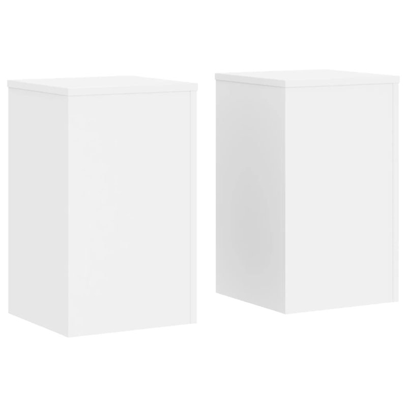 Support pour plante vidaXL Bois d'ingénierie moyen minimaliste, Blanc