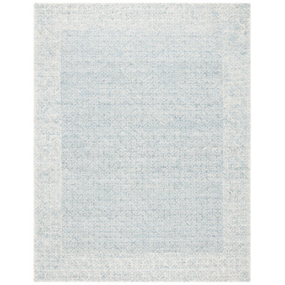 Sandborn Hand Tufted Wool/Cotton Geometric Rug in Ivory