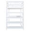 Lit mezzanine avec tablettes de rangement et bureau sous le lit-697814388-697814391