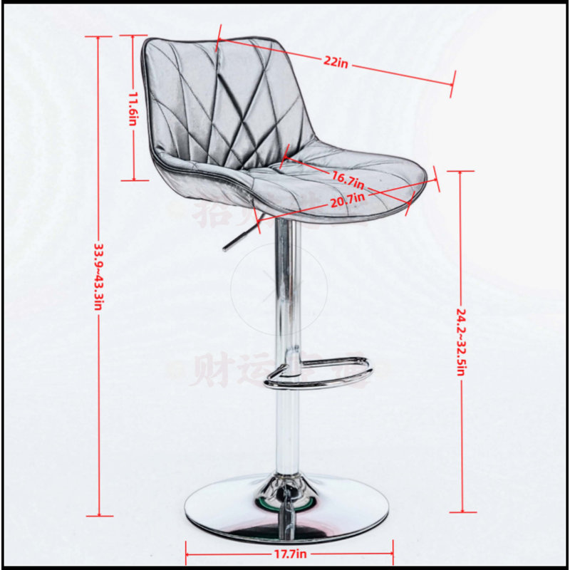 Symes Barstool, Gray