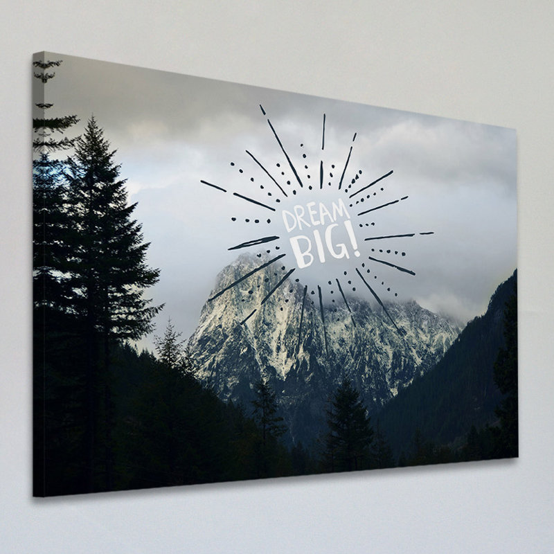 « rêve big text » par robin, reproduction d’art sur toile tendue, H 30 po x l 45 po x P 1,5 po