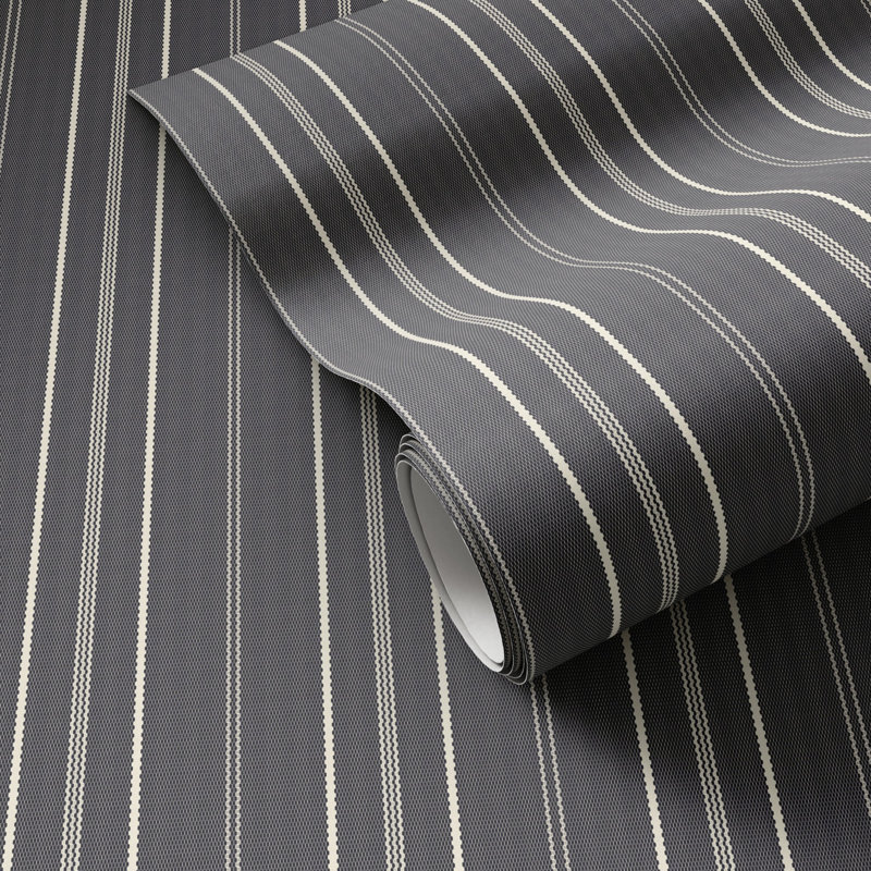 Striped Terralon Wallpaper Roll by Getty Images, Black I