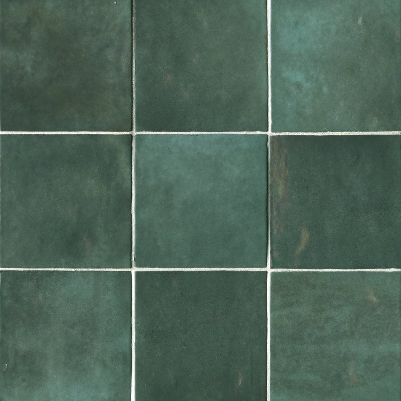 Cloe 5" x 5" Ceramic Tile, Green