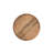 Abrams 18 Inch Round Wood Top Metal Base Side Table