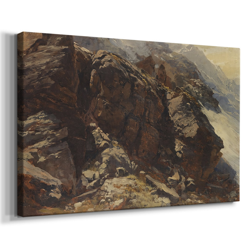 Rocky Slope-Edward Theodore Compton-Toile tendue avec châssis-c. Fin du 19e siècle / début du 20e siècle, 18 x 27