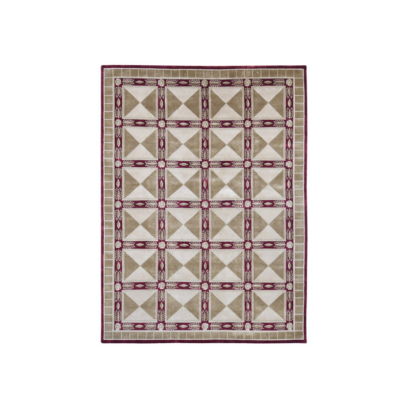 Tapis ivoire en laine noué à la main 10 pi x 13 pi 9 po E6C08C29E9DB45A5AC39026A7A68FF02