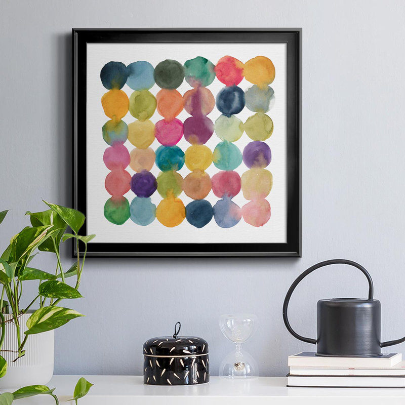 Spectrum Connections - Peinture sur toile encadrée, H 26,5 po x l 26,5 po x P 1,5 po, Cadre noir