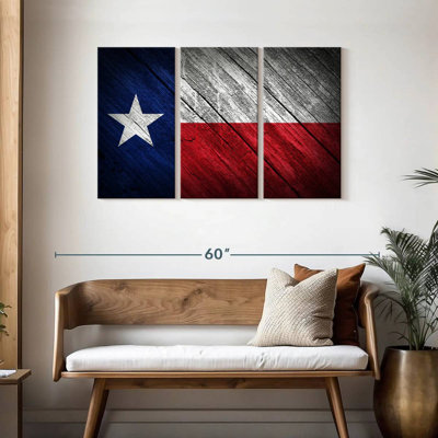 Borges Texas Flag On Wood