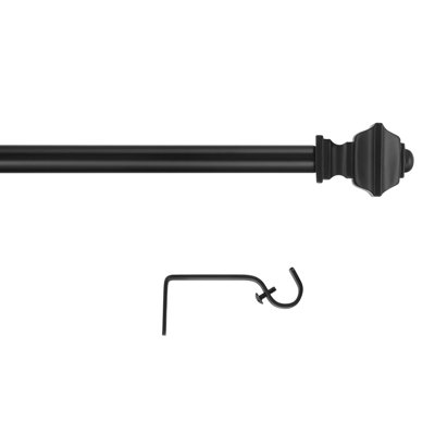 Gernult Adjustable Single Metal Curtain Rod