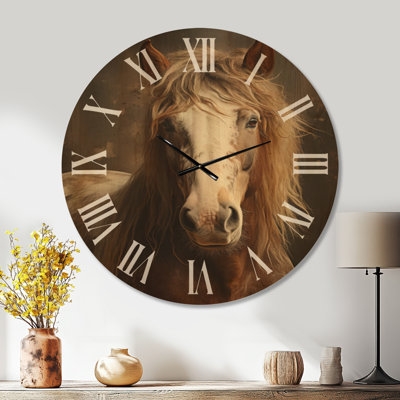 Horloge murale cheval