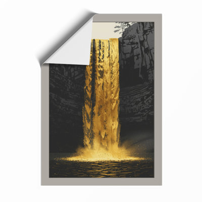 Golden Chasm Modern - Framed Print