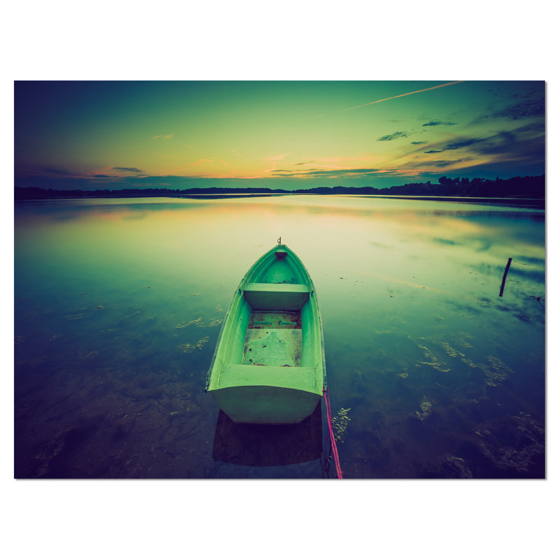 «Boat at Sunset», reproduction, H 30 po x l 40 po x P 1,5 po, H 36 po x l 46 po x P 1,5 po