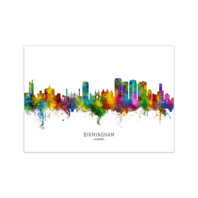 Birmingham Alabama Skyline by Michael Tompsett - Print