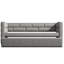 Lit de jour gris simple avec couchette, structure de support rembourrée et rembourrée, pour la maison