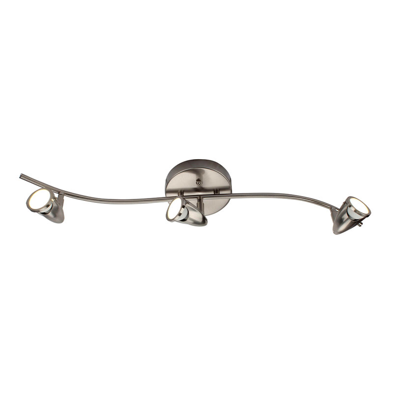 Brushed Nickel 3-Light LED Flush Mount Ceiling Fixture