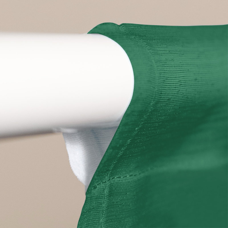 Panneau de rideau simple diaphane avec passe-tringle Stripes, Philadelphia Football Green/Silver/White