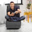 17 Stories Ioseb Adjustable Headrest and Adjustable Height Floor Game Chair in Black
