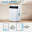 Unité de climatisation portative 2 PCS 14 000 BTU, climatiseur autoportant 3 en 1 avec télécommande, déshumidificateur et ventilateur, refroidit 750 pieds carrés