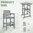 3 Piece Outdoor Adirondack Bar Chairs And Table-1265557294