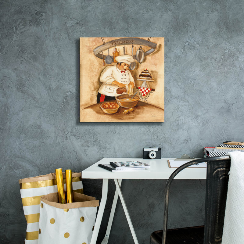 «Patisserie» par Silvia Vassileva, art mural sur toile, H 18 po x l 18 po