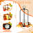 2 Piece Autumn Harvest Metal Lantern Set With With Flameless Pillar Led Candles,decorative Lanterns For Home Decor,festive Decor For Porch,yard & Thanksgiving