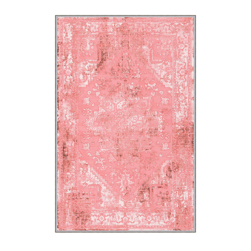 Stylish Hall Carpet (3.3 x 6.6 ft), 100% Polyester, 0.3 in Pile Height | Antibacterial, PVC Non-Slip Underside | 3D Digital Printing, Machine Washable | Perfect for Entryways & Living Spaces, Durable & Easy Care