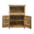 Hand-carved Home Bar With 3 Stemware Rails