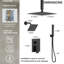  Système de douche à pluie avec douchette à main et ensemble de quincaillerie de salle de bain 4 pièces, tête de 10 po-138105480