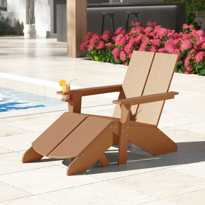 Modern Poly Adirondack Chair With Ottoman
