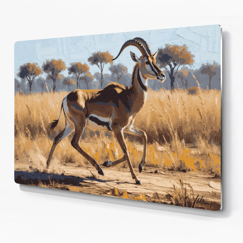 Art mural en métal brun, H 20 po x l 30 po