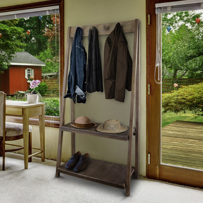 Sherburn Solid Wood Freestanding Coat Rack