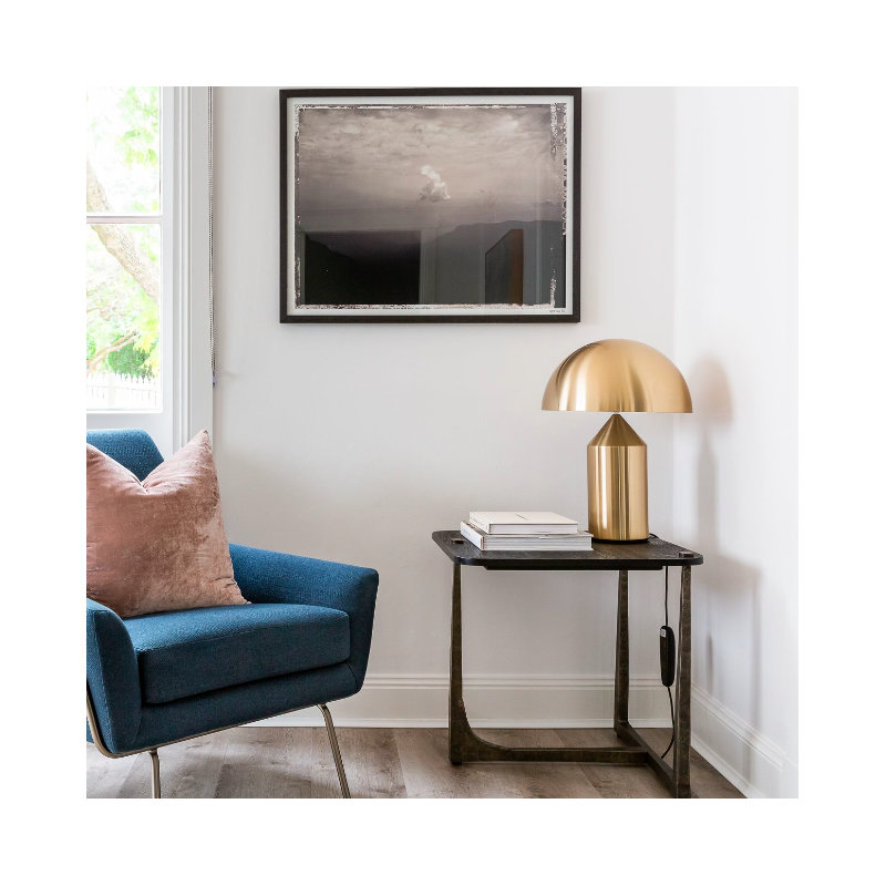 Atollo Table Lamp, Gold, 13.8" H x 9.8" W x 9.8" D