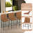 Modern Counter Height Bar Stools Counter Chairs Set of 4-1990429027