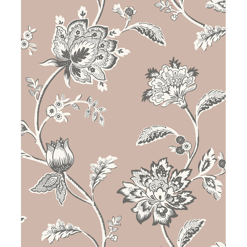Papier peint Juliette Jacobean, Rose