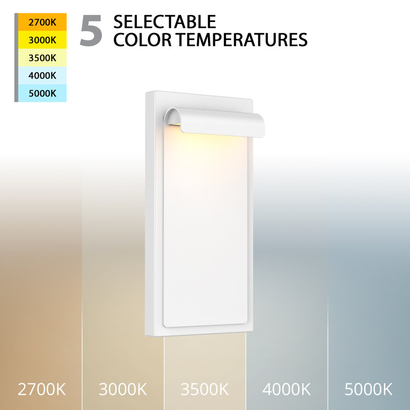 Applique murale d'extérieur / d'intérieur à DEL 12 "Cap avec interrupteur de température de couleur (2700K / 3000K / 3500K / 4000K / 5000K)