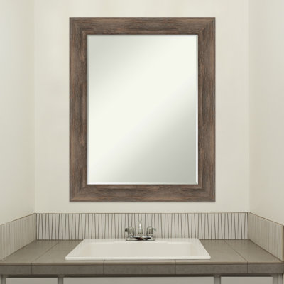 Sanjaya Wood Flat Wall Mirror