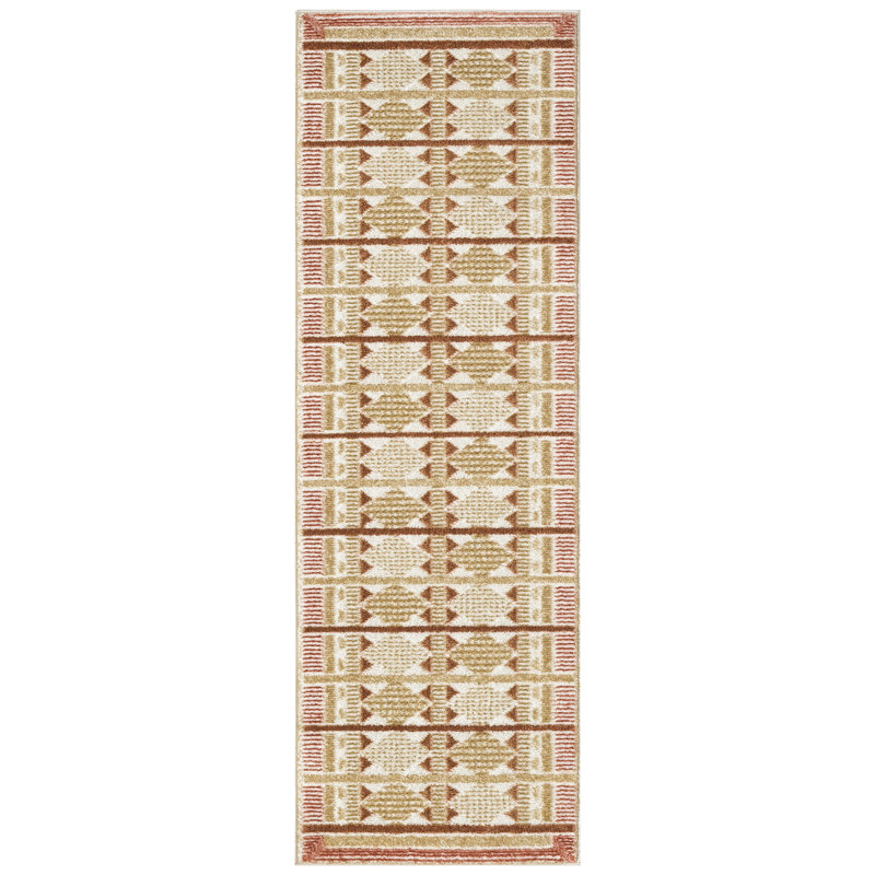 Maridee Rust Modern Indoor Rug, Runner 2' x 6'