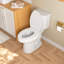Toilettes allongées deux pièces pour salle de bain Dynasty, cuvette de toilette à hauteur de siège ADA 17,5 po avec siège à fermeture en douceur, toilette à double chasse 1,1 / 1,6 GPF et MaP 1000 g, toilette blanche brute 12 po
