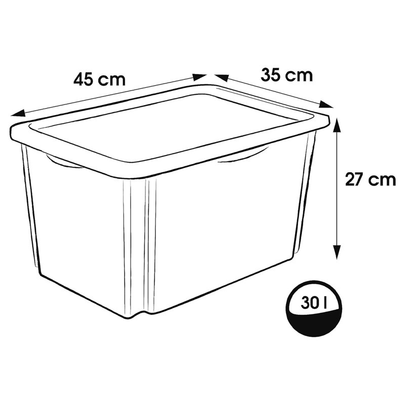 Keeeper Plastic Decorative Bin, Pink